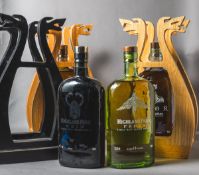 Konvolut mit 4 Flaschen Highland Park Single Malt Scotch Whisky, Orkney, Schottland, Originalabfüllu