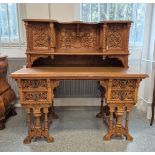 Damenschreibtisch m. Aufsatz (Historismus, um 1880/1890er Jahre)