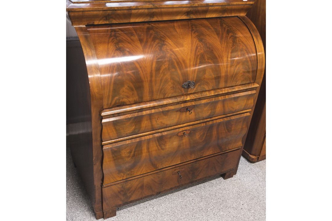Zylindersekretär (Spät-Biedermeier, 19. Jh.) - Bild 3 aus 3