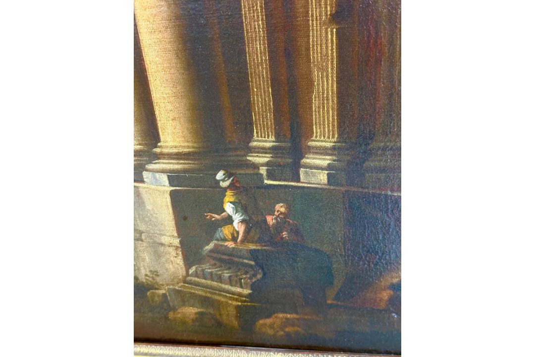 Weenix, Jan Baptist (1621 - um 1660), zugeschrieben, Idealisierte Landschaft mit antiken Ruinen - Bild 11 aus 13