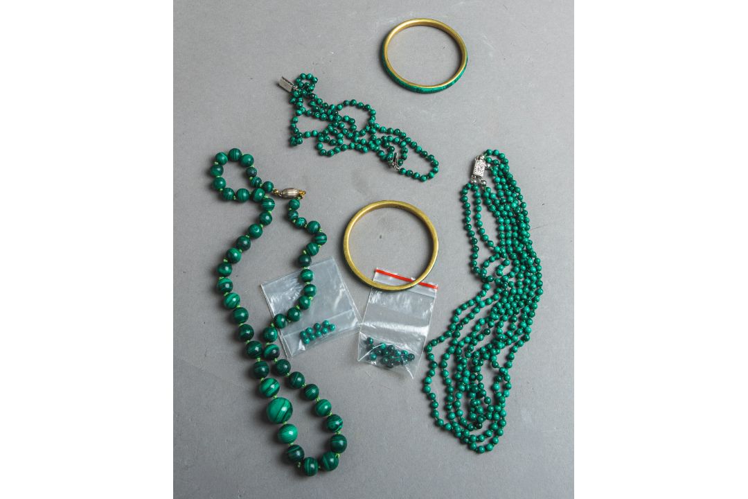 Konvolut von Malachitschmuck