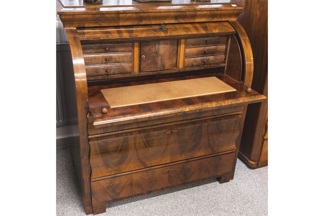 Zylindersekretär (Spät-Biedermeier, 19. Jh.) - Bild 1 aus 3