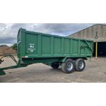 (07) Bailey 15 ton trailer with sprung drawbar, Monocoque body with full arched front window,