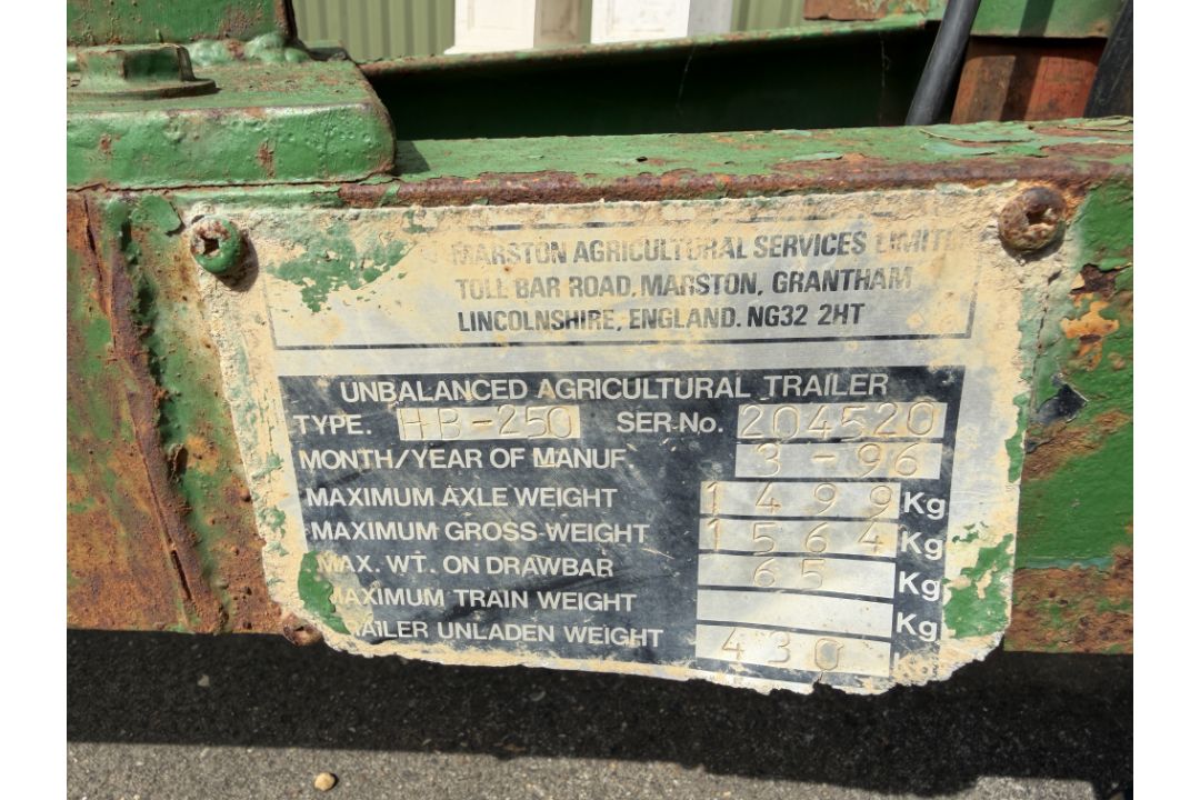 (96) AS Marston towable fuel bowser, single axle, 1,000L, serial no 204520 - Image 6 of 6