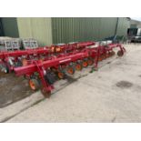 Kongskilde Vibro Crop 12 row hydraulic folding inter row cultivator with "S" tine system & rolling