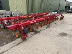 Kongskilde Vibro Crop 12 row hydraulic folding inter row cultivator with "S" tine system & rolling