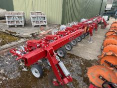 (14) Kongskilde Vibro Crop 12 row hydraulic folding inter row cultivator with "S" tine system &