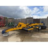 (23) TWB 3.2m Terminator single pass cultivator with 5 legs, 3 rows of discs, large barrel roller,