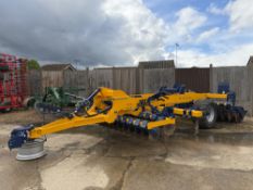 (23) TWB 3.2m Terminator single pass cultivator with 5 legs, 3 rows of discs, large barrel roller,
