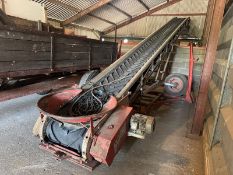 30ft Swift Lift elevator, cleated belt, slewing, 600mm belt, 3 phase, 3 speed