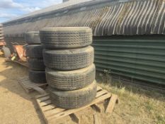 Set of 4 wheels & tyres 385/65 R22.5