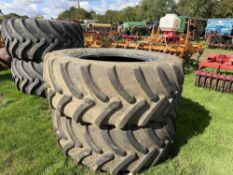 Pr Firestone 650/65 R38 rear wheel tyres