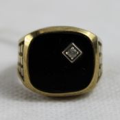 Onyx Goldring Herrenring 333 Gold