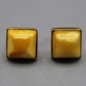 Butterscotch Bernstein Ohrstecker 585 Gold