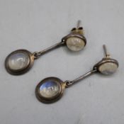 Mondstein Silber Ohrstecker 