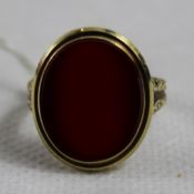 Karneol Goldring Herrenring 585 Gold