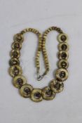 Collier wohl Horn ca. 56 cm
