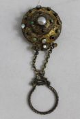 Prunk Rockstecker Schlüsselring Silber 935 um 1900