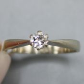 Brillantring Weißgold 585 1. H. 20 Jh.