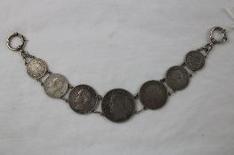 Charivari mit Silbermünzen Trachtenschmuck
