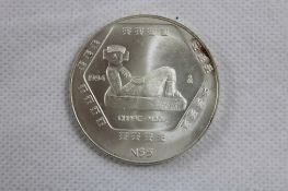 5 Neue Pesos 1994 Maya Chaac Mool 1 Oz. 999 Silber Mexiko