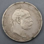 5 Korona 1907 Franz Joseph I. Österreich Ungarn