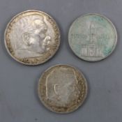 Silbermünzen Drittes Reich 3 St.