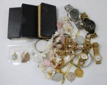 Modeschmuck Uhren Gebetbücher Heiligenanhänger etc. Konvolut