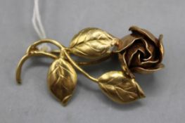 Rosen Brosche 585 Gold