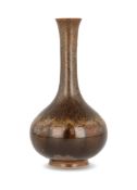 A 19TH CENTURY JAPANESE SETO WARE GLAZED BOTTLE VASE