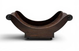 A 19TH CENTURY MAHOGANY CHEESE COASTER