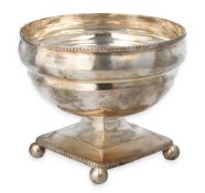 A STERLING SILVER PEDESTAL SUGAR BOWL
