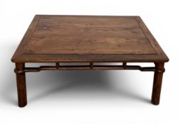 A 20TH CENTURY CHINESE HUANGHUALI LOW TABLE