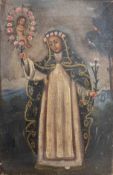 CUZCO SCHOOL, 19TH CENTURY, FEMALE SAINT
