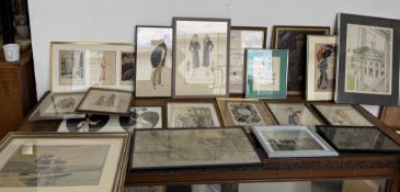 A COLLECTION OF PICTURES TO INCLUDE ERTE COSTUME DESIGNS, GEORGE BARBIRE DESIGN AND OTHERS