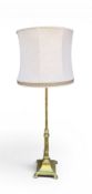 A BRASS STANDARD LAMP IN CLASSICAL STYLE, LATE 19TH CENTURY