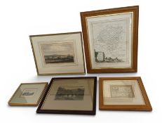 PRINTS AND MAPS TO INCLUDE ITALIAN, LATE 18TH CENTURY, ALSO A VIEW OF CHELSEA