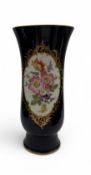 A MEISSEN COBALT BLUE VASE
