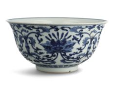 A CHINESE BLUE AND WHITE MING STYLE BOWL