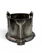WMF: A JUGENDSTIL PEWTER BOTTLE COASTER, CIRCA 1909
