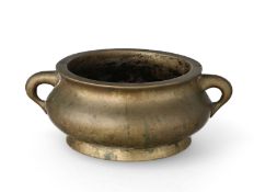 A CHINESE BRONZE CENSER, PROBABLY QIANLONG PERIOD, WITH APOCRYPHAL XUANDE MARK TO VERSO