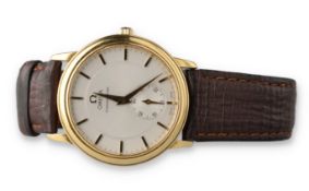 AN 18CT GOLD OMEGA CHRONOMETER WRISTWATCH