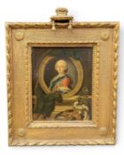 18TH CENTURY ENGLISH SCHOOL: A PORTRAIT OF BONNIE PRINCE CHARLIE, AFTER ALLAN RAMSAY'S 1745 PORTRAIT