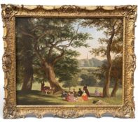 WILLIAM FREDERICK WITHERINGTON (BRITISH, 1785-1865): THE EARL OF DYSART'S FAMILY IN RICHMOND PARK, S