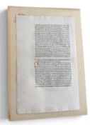 A SINGLE LEAF FROM LACTANTIUS FIRMIAMUS OPERA