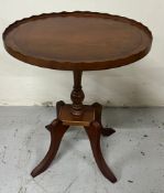 Regency style pie crust side table (H54cm x 40cm x 47cm)