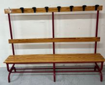A Children's school cloakroom style bench 200cm x 38cm x 147cm