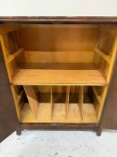 A mahogany veneer His Masters Voice record cabinet Height 81cm x 43cm x 66cm Condition Report Some