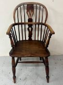 English elm and ash Windsor chair AF