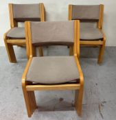 Twelve Magnus Olesen Danish stacking chairs AF